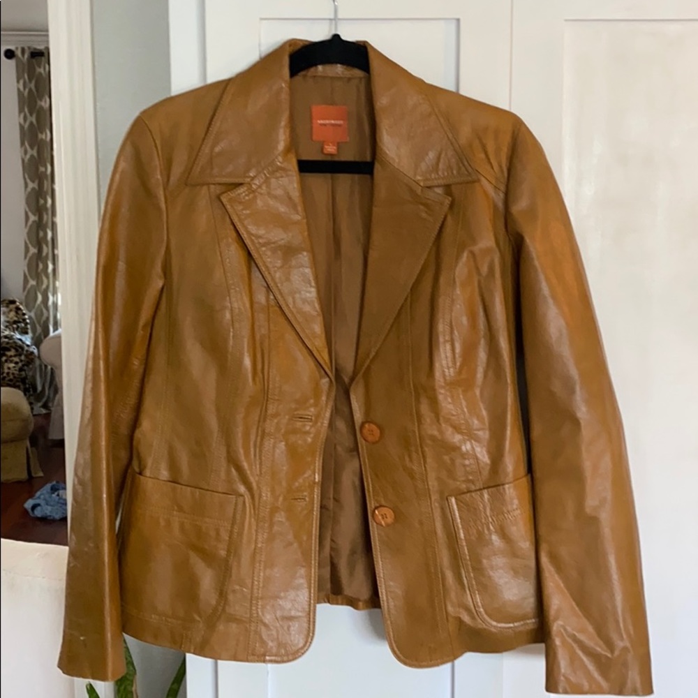 Carmel Leather Blazer from Nordstrom